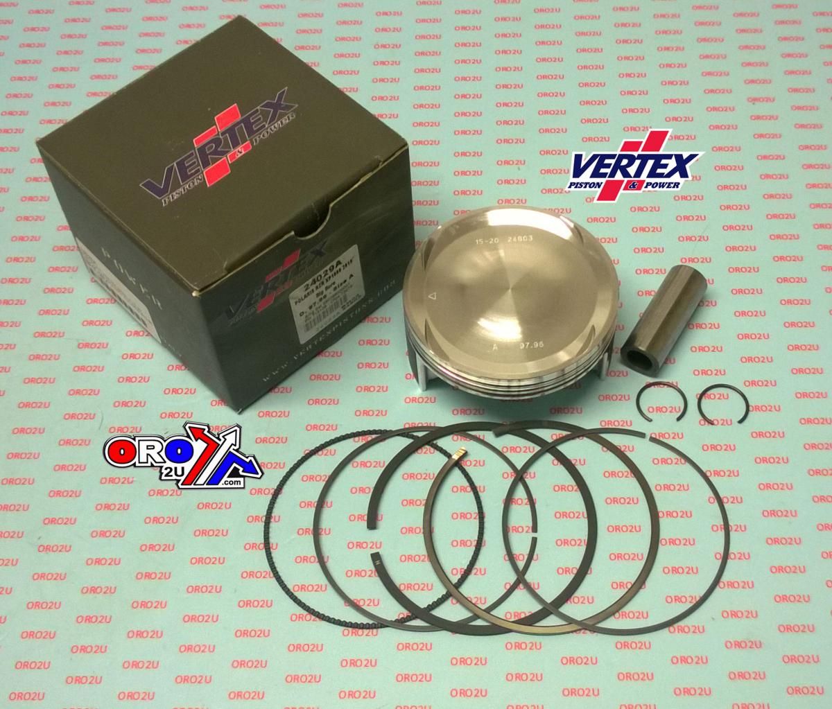 PISTON KIT VERTEX 98.0 A POLARIS RGR/RZR 900 14-18, VERTEX 24029A OS+5:00 BIG BORE RZR XP 1000