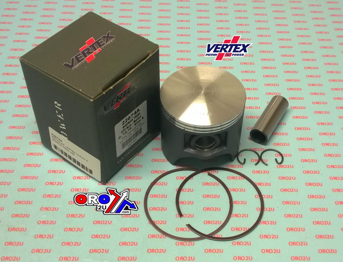 PISTON KIT VERTEX 72.8 A SHERCO TRIAL 250, VERTEX 22674A
