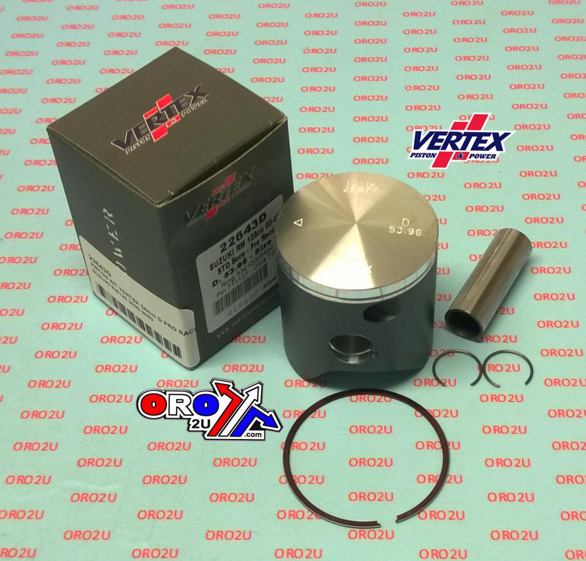 PISTON KIT VERTEX 54.0 A SUZUKI RM 125 00-03 PRO RACE, VERTEX 22643A SINGLE RING