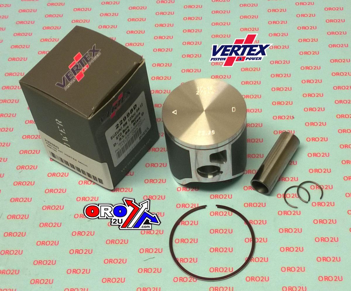 PISTON KIT VERTEX 54.0 A SUZUKI RM 125 04-12, VERTEX 22998A