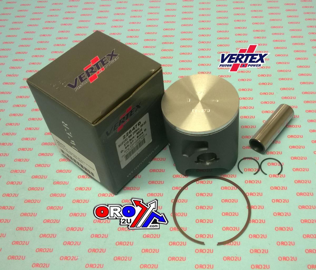 PISTON KIT VERTEX 66.4 C SUZUKI RM 250 00-02 RACE, VERTEX 22647C SINGLE RING