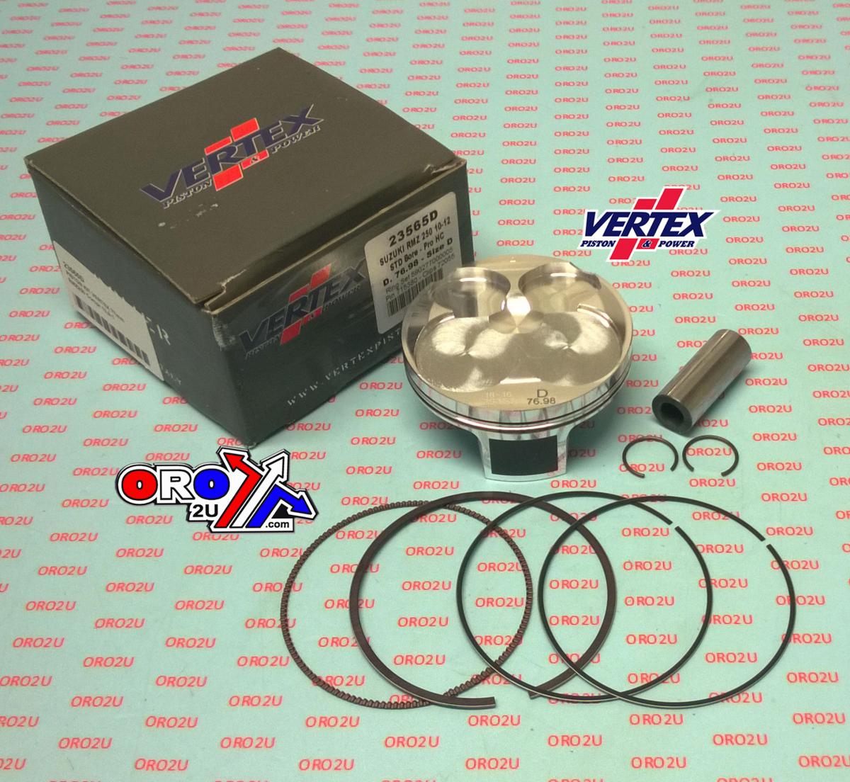 PISTON KIT VERTEX 77.0 A HC SUZUKI RMZ 250 10-12, VERTEX 23565A HC COMPR 13,8:1