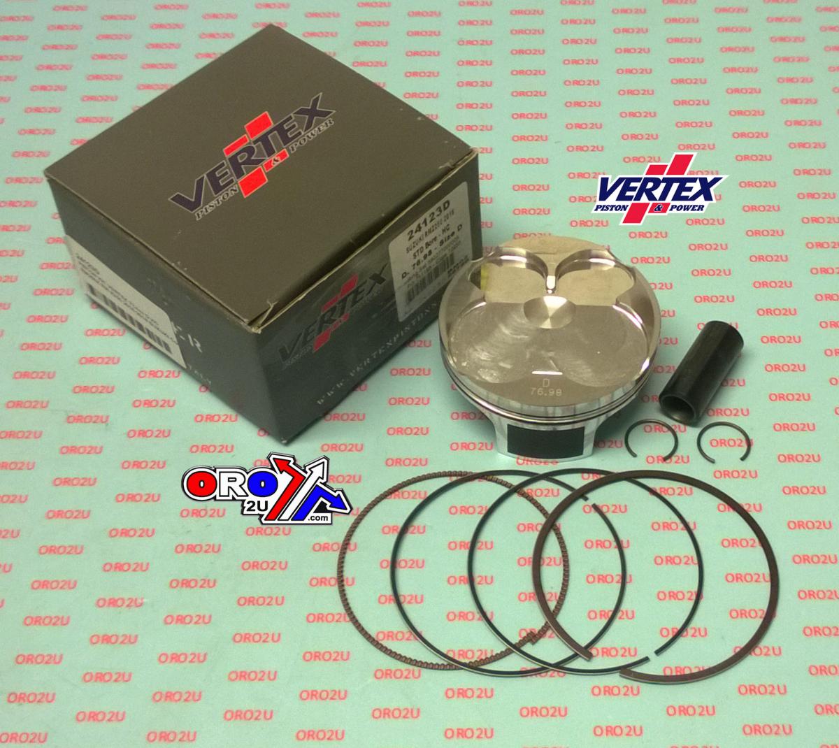 PISTON KIT VERTEX 77.0 B HC SUZUKI RM 250 16-22, VERTEX 24123B HC COMPR 14,2:1