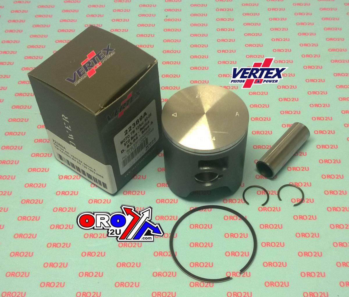 PISTON KIT VERTEX 54 D TM RACING MX/EN 125 92-08, VERTEX 22389D