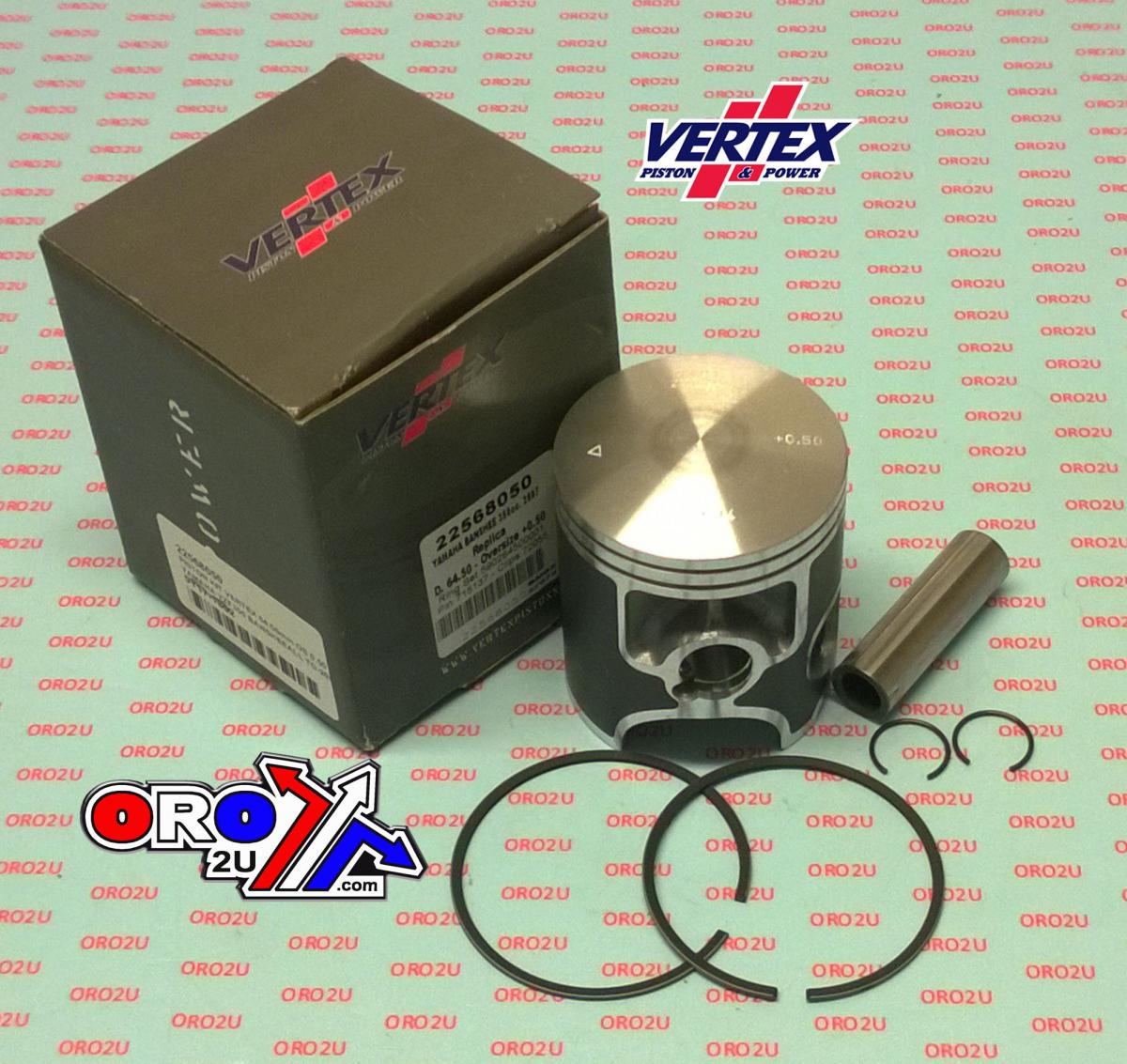 PISTON KIT VERTEX 64.50 YAMAHA YZF 350 ALL TO 2007, VERTEX 22568050 BANSHEE OS +0.50