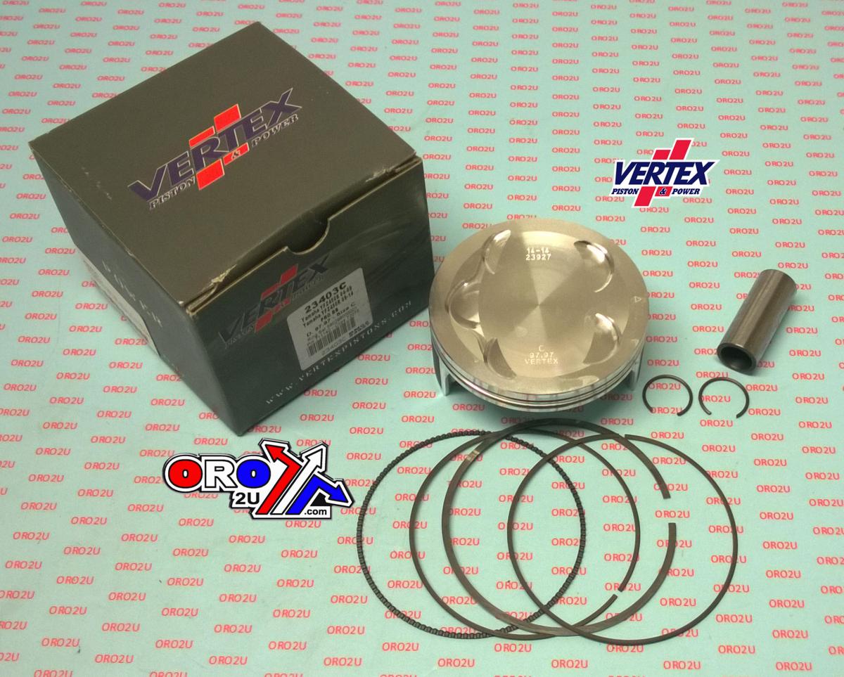 PISTON KIT VERTEX 98.0 B YAMAHA YFZ 450 S/R 04-17, VERTEX 23403B OS +3.00 BIG BORE COMPR 12,0:1