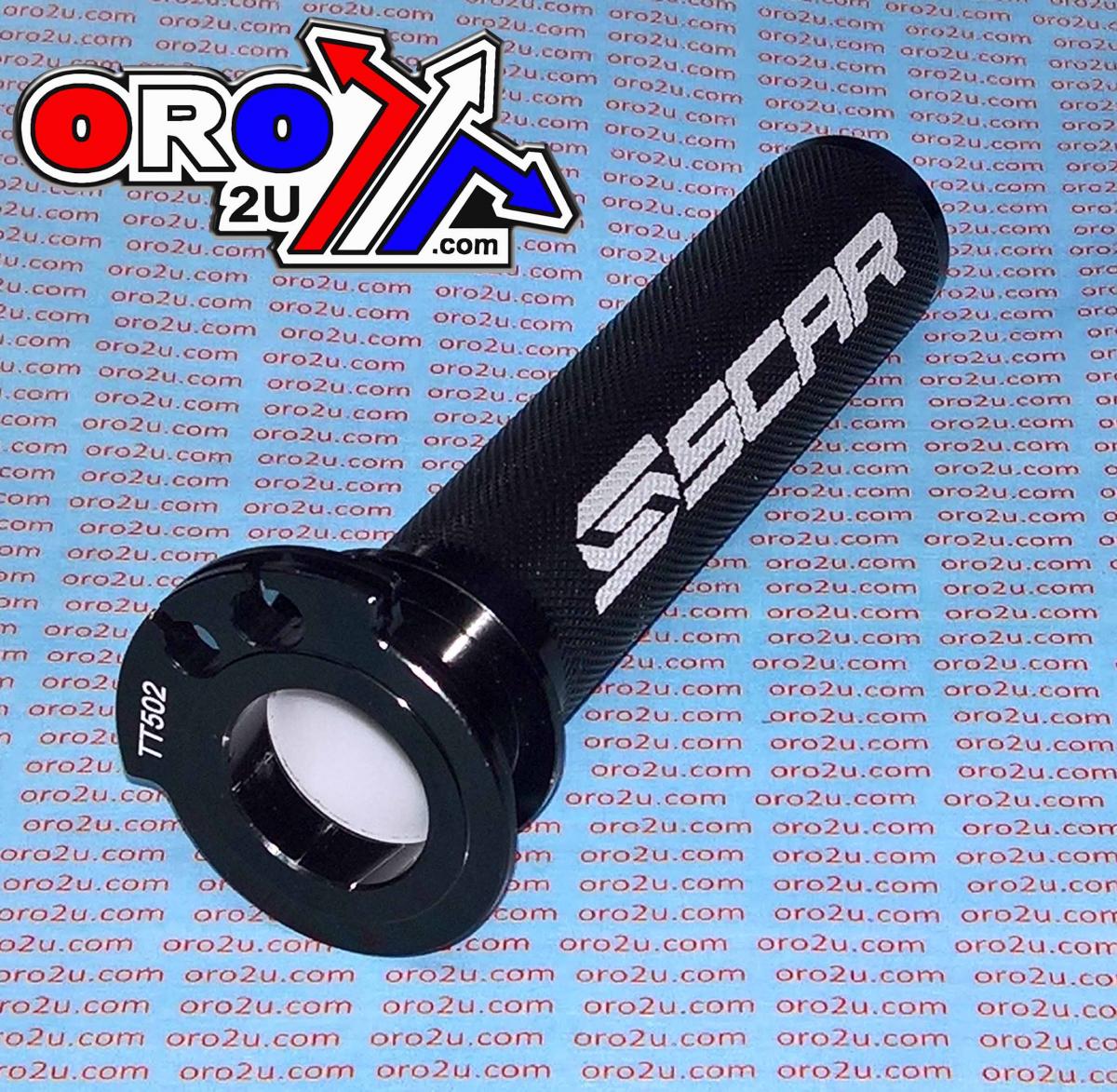 THROTTLE TUBE / BEARING, KTM 4-STK SCAR RACING TT502 BLACK, ALUMINIUM CNC BILLET 4-STROKE