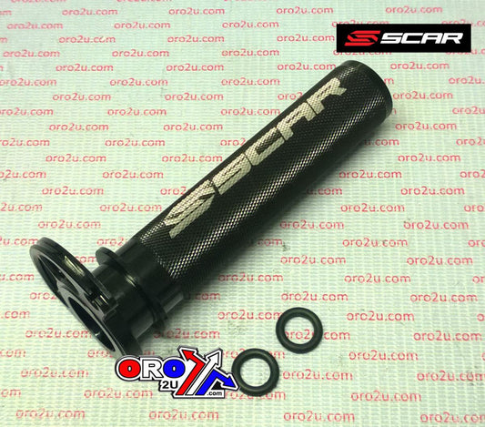 THROTTLE TUBE / BEARING, KTM 2-STK SCAR RACING TT503 BLACK, ALUMINIUM CNC BILLET 2-STROKE
