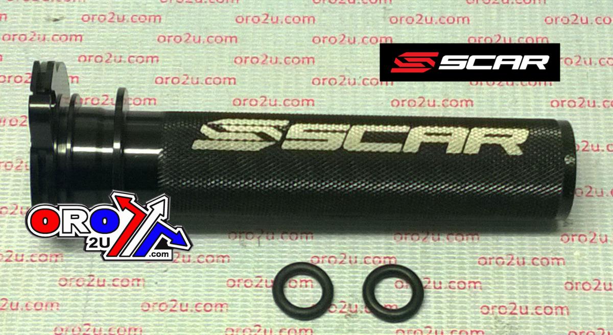 THROTTLE TUBE / BEARING, KTM 50/60SX SCAR RACING TT504 BLACK, ALUMINIUM CNC BILLET 2-STROKE