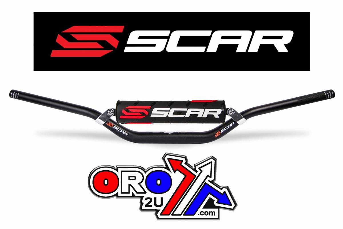 Handlebar Evolution X2 28.6 (1 1/8), with Cross Bar -McGrath/Short Style - Black, SCAR RACING S9272 KTM 16-17