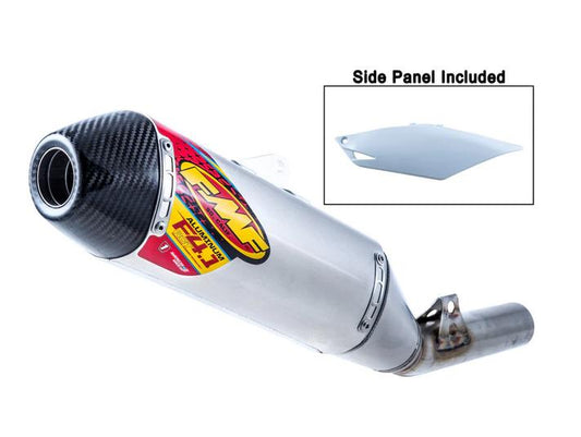14-17 CRF250R F4.1 ALUM/CARBON, CAP SILENCER + LEFT SIDE PANEL, 041525