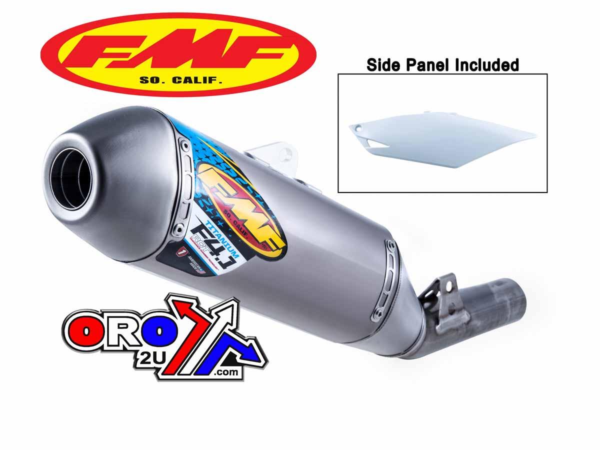 14-17 CRF250R F4.1 TI NATURAL, + LEFT SIDE PANEL FMF SILENCER, 041527