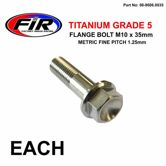 TITANIUM GR5 BOLT M10 x 35mm EACH, METRIC FINE 1.25mm / GRADE 5