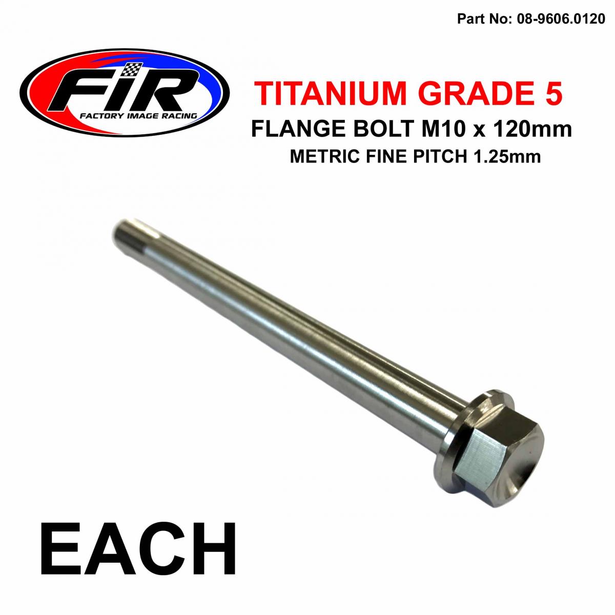 TITANIUM GR5 BOLT M10 x 120mm EACH, METRIC FINE 1.25mm / GRADE 5,  / APRILIA REF: AP8150310