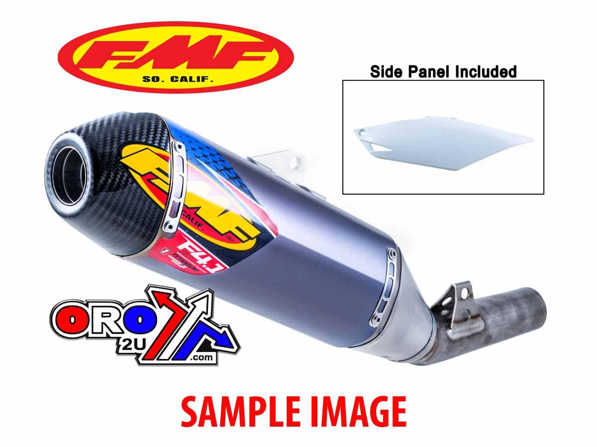 17-20 CRF450R/RX TI ANO CARB, CAP SILENCER + LEFT SIDE PANEL, FMF SILENCER 041560