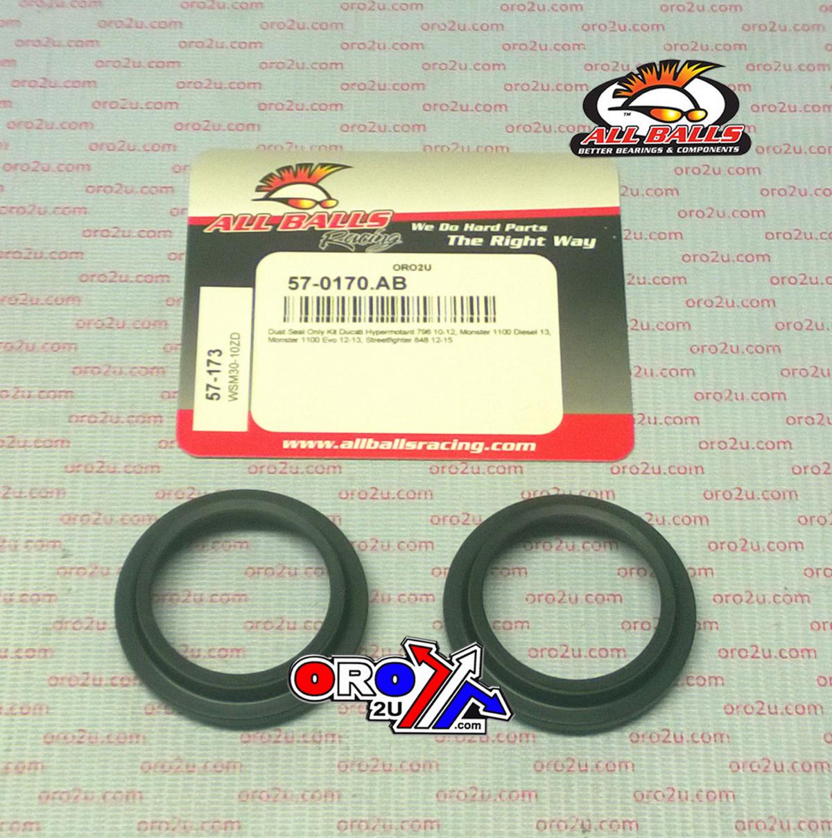 FORK DUST SEAL SET ALLBALLS, ALLBALLS 57-173 DUST SEAL KIT