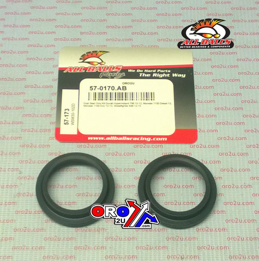 FORK DUST SEAL SET ALLBALLS, ALLBALLS 57-173 DUST SEAL KIT