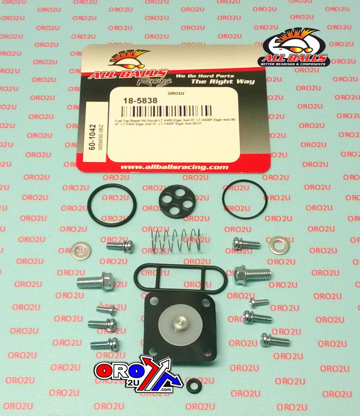 FUEL TAP REPAIR KIT ALLBALLS, ALLBALLS 60-1042 SUZUKI LT-A/F 400 05-07