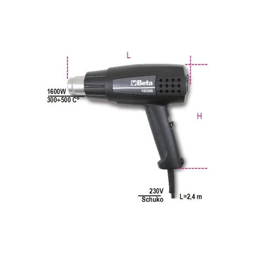HEAT GUN 500 DEGREE, 1850B, BETA TOOLS