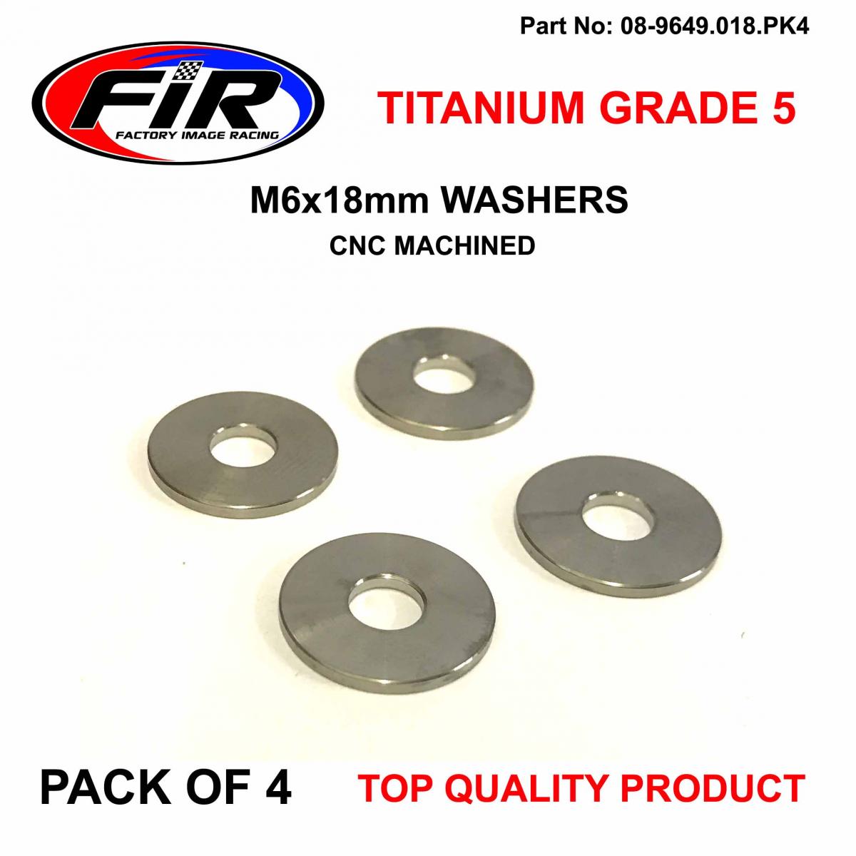 TITANIUM GR5 M6X20mm WASHER PK4