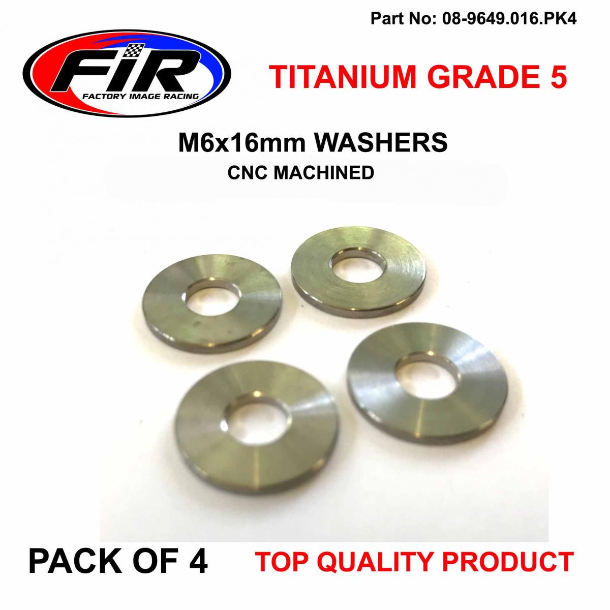 TITANIUM GR5 M6X16mm WASHER PK4