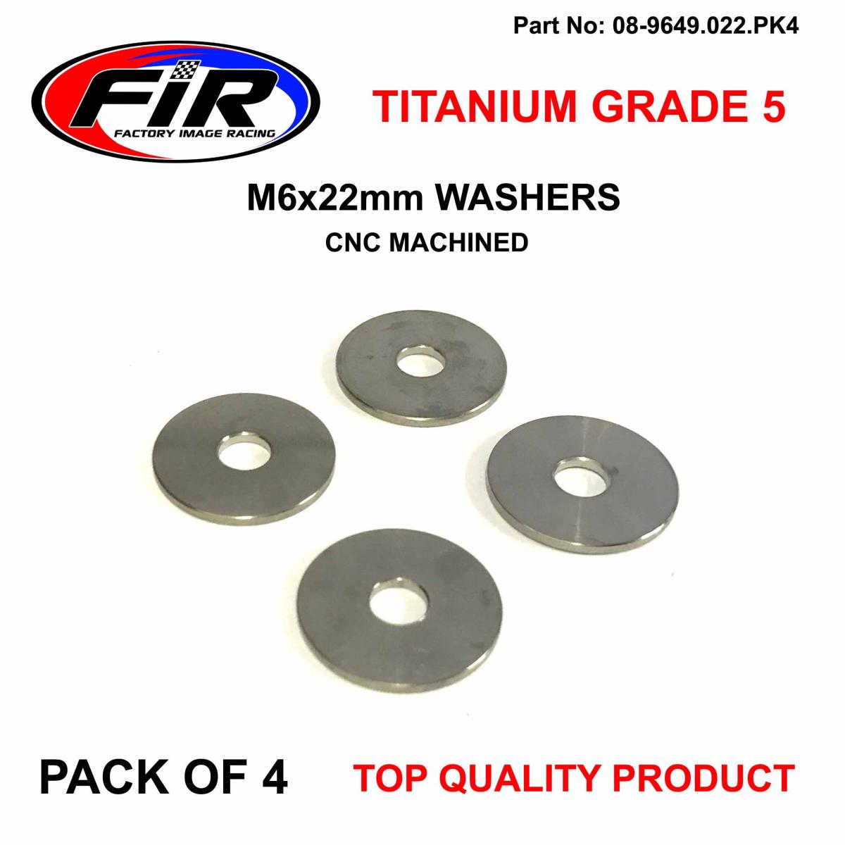 TITANIUM GR5 M6X22mm WASHER PK4