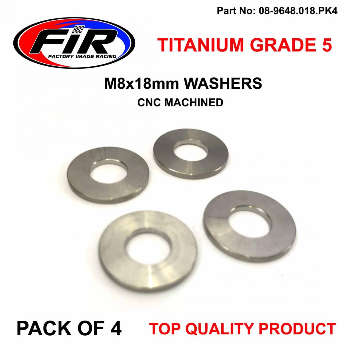 TITANIUM GR5 M8X18mm WASHER PK4