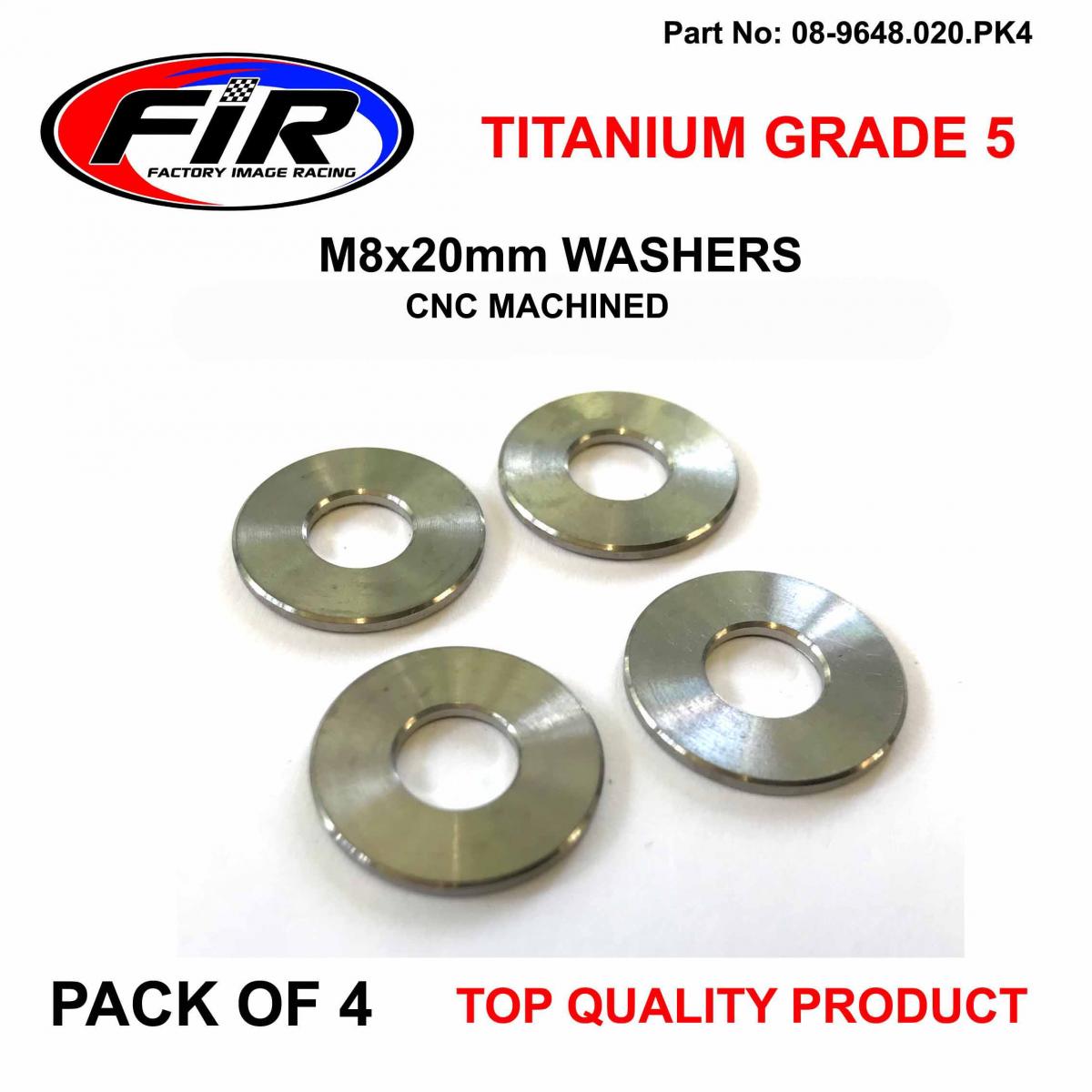 TITANIUM GR5 M8X20mm WASHER PK4