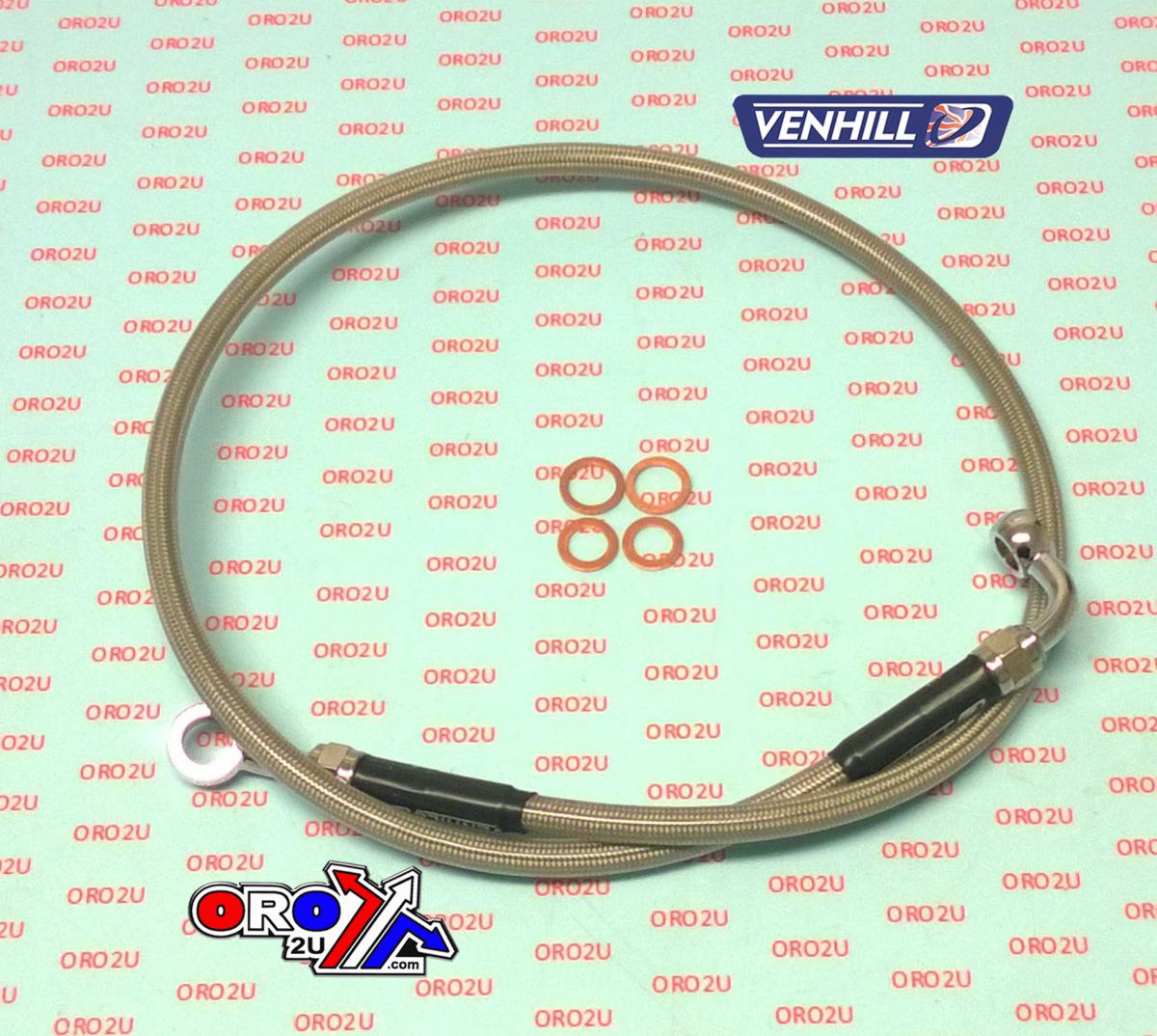 HOSE REAR BRAKE SILVER / BLK BETA, VENHILL B05-2-005/P-CL, BETA EVO 2T