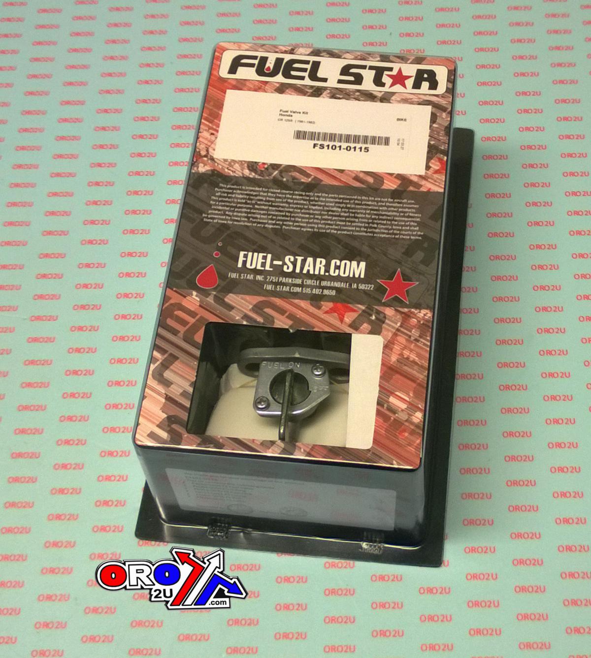 FUEL VALVE KIT CR125R 81-82, Fuel Star FS101-0115 HONDA DIRT, TAPE / PETCOCK / CLIPS / PIPES / BOLTS