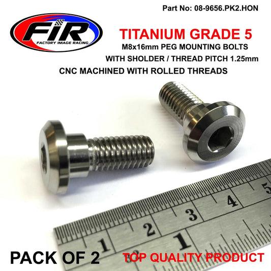 TITANIUM GR5 M8x1.25x16mm PK2, HONDA PEG MOUNT BOLTS,  / 90110-MEN-B10