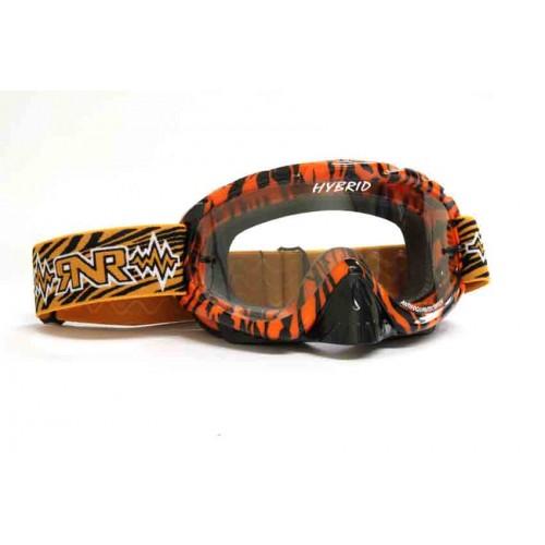 RNR HYBRID WILD OR/BK TEAR OFF, WILD ORANGE & BLACK GOGGLE, GH366TO, TEAR OFF