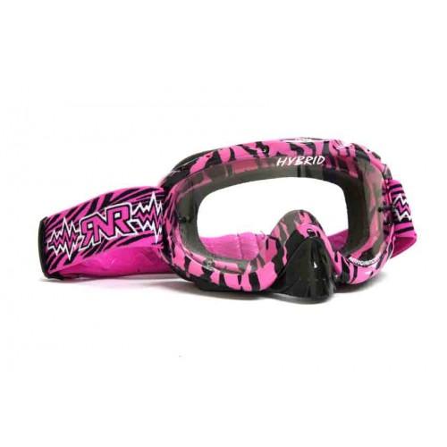 RNR HYBRID WILD PK/BK TEAR OFF, WILD PINK & BLACK GOGGLE, GH369TO, TEAR OFF
