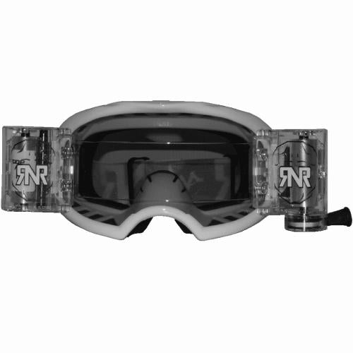 RNR COLOSSUS WHITE WVS 48mm, WHITE GOGGLE, WIDE VISION SYSTEM, GXC22, ROLL & TEAR OFF