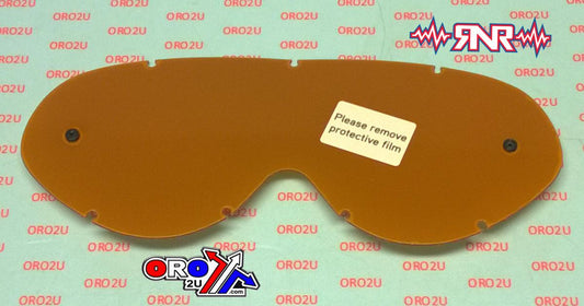 HYBRID TEAR OFF LENS ORANGE RIP N ROLL, ANTI FOG, ANTI SCRATCH, LO201