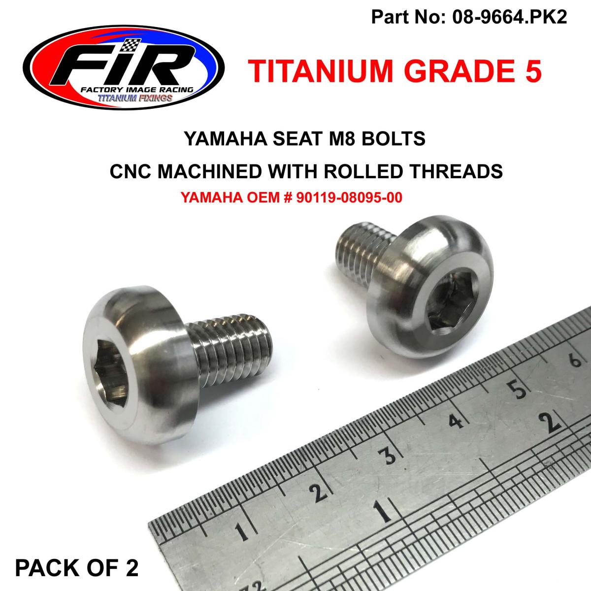 YAMAHA GR5 SEAT BOLTS PK2, PAIR /  / YZ WR YZF WRF, YAMAHA 90119-08095-00
