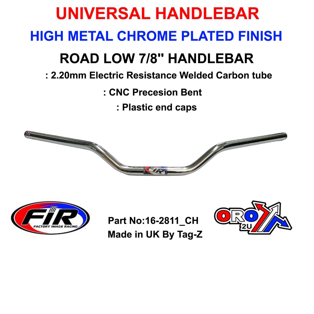 ROAD LOW HANDLEBAR 7/8'', METAL CHROME PLATED FINISH,  / REN REF : 754-01