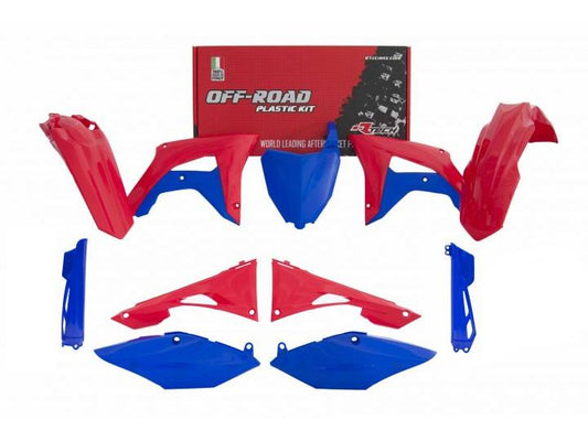 PLASTIC KIT B/R CRF250R 19-21 / CRF450R 19-20, RED AND BLUE P/KIT RTECH, R-KITCRF-RSB-519