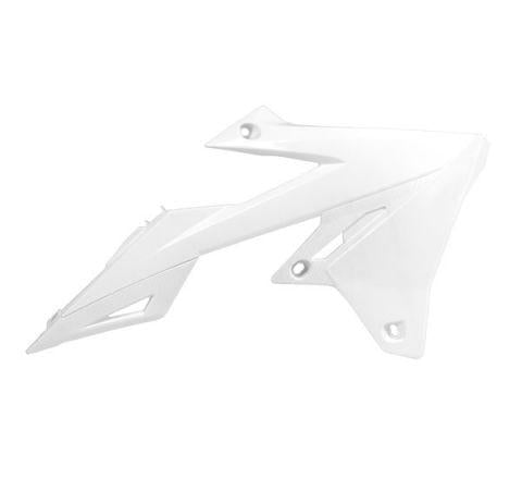 RADIATOR SCOOPS 18-24 RM-Z450, 2019-24 RM-Z250, RTECH WHITE R-CVRMZBN0018