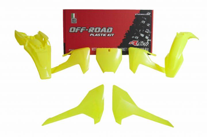 PLASTIC KIT/5 17-23 TC65, NEON YELLOW, RTECH R-KITHSQ-GF0-565