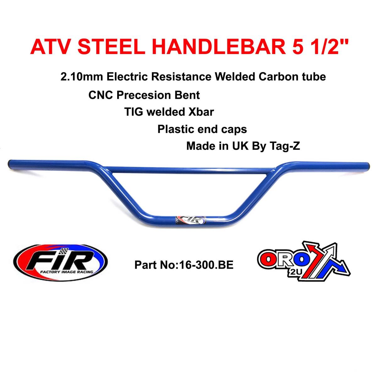 ATV STEEL HANDLEBAR 5 1/2", SUZUKI LT MODELS / GLOSS BLUE,  [UNIVERSAL]