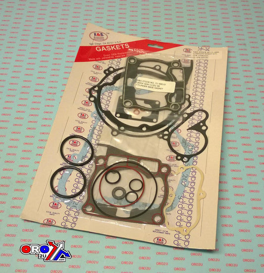 GASKET FULL SET 03-04 YZ125, K&S 71-4006 YAMAHA MX, INCLUDES OEM PAPER BASE GASKET