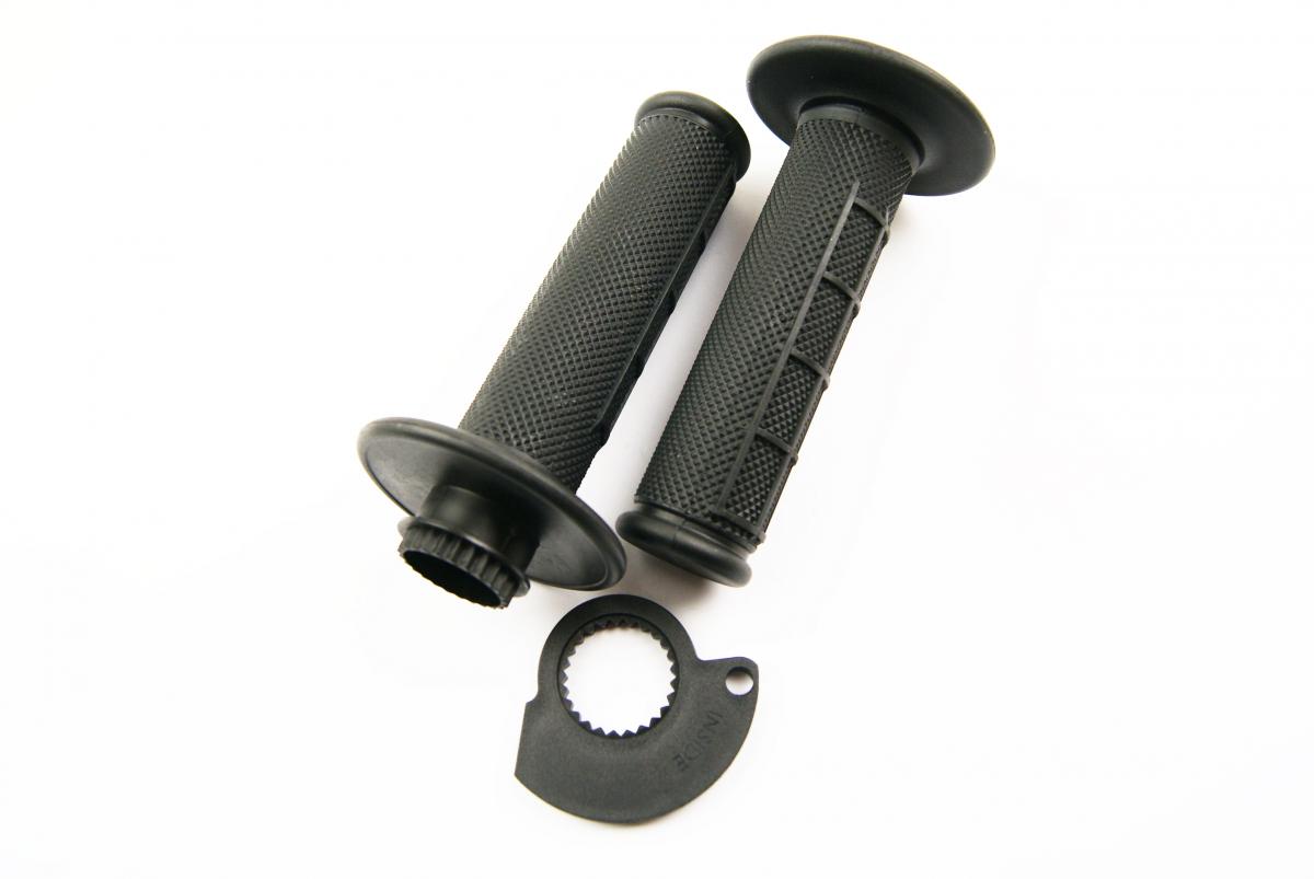 LOCK ON GRIP SET 17-19 KTM HUSQ, HALF WAFFLE SOFT BLACK, ODI STYLE, FIR -