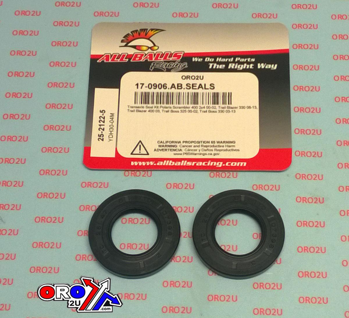 TRANSAXLE REBUILD SEALS KIT POLARIS, ALLBALLS 25-2122-5