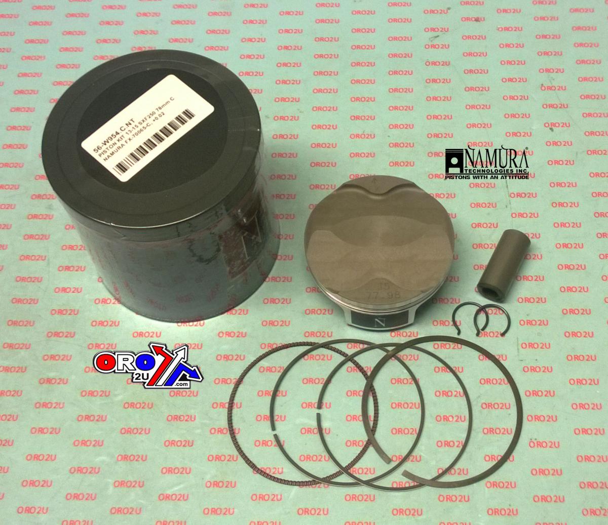 PISTON KIT 13-15 SXF250 78mm C, NAMURA FX-70065-C, +0.02, NAMURA FORGED
