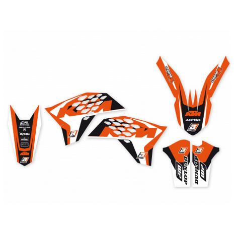 07-10 SX/SXF KTM DREAM 4, DECAL KIT BLACKBIRD 2527N