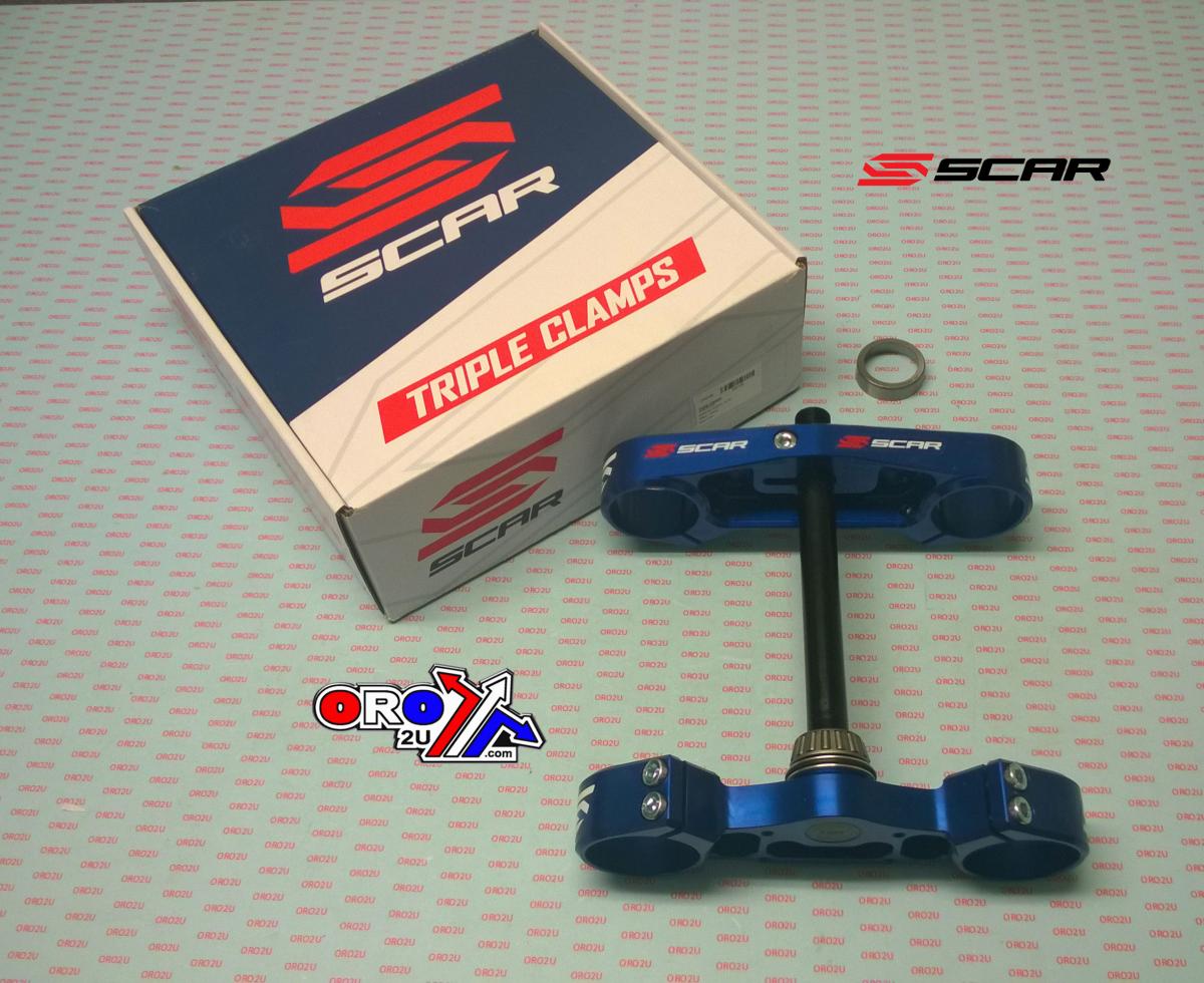 TRIPLE CLAMPS 16 BLUE TC 85, OFFSET 16mm SCAR S5416B