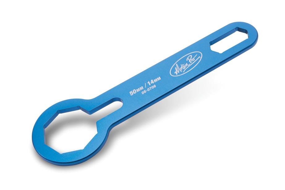 FORK CAP WRENCH 50mm, MOTION PRO 08-0706 SHOWA, 14mm SLOT