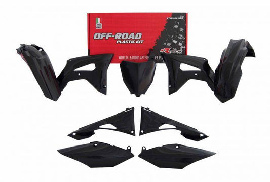 PLASTIC KIT BLACK CRF250R 19-21 / CRF450R 19-20, RTECH R-KITCRF-NR0-519, BLACK