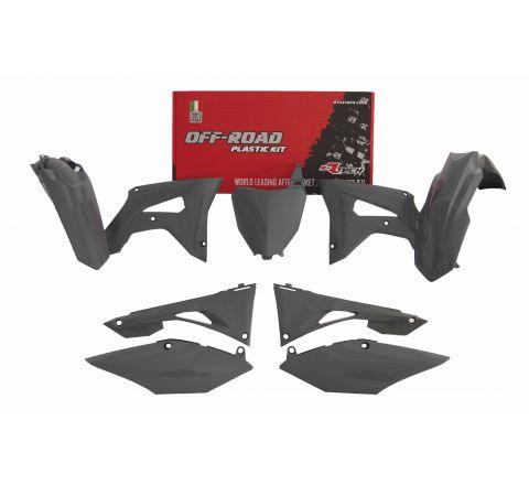 PLASTIC KIT 19-21 CRF250R CRF450R QUANTUM GREY RTECH R-KITCRF-GR0-519